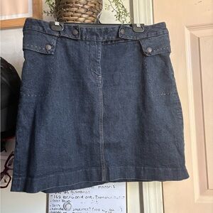 Denim Skirt in Dark Blue